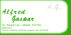 alfred gaspar business card